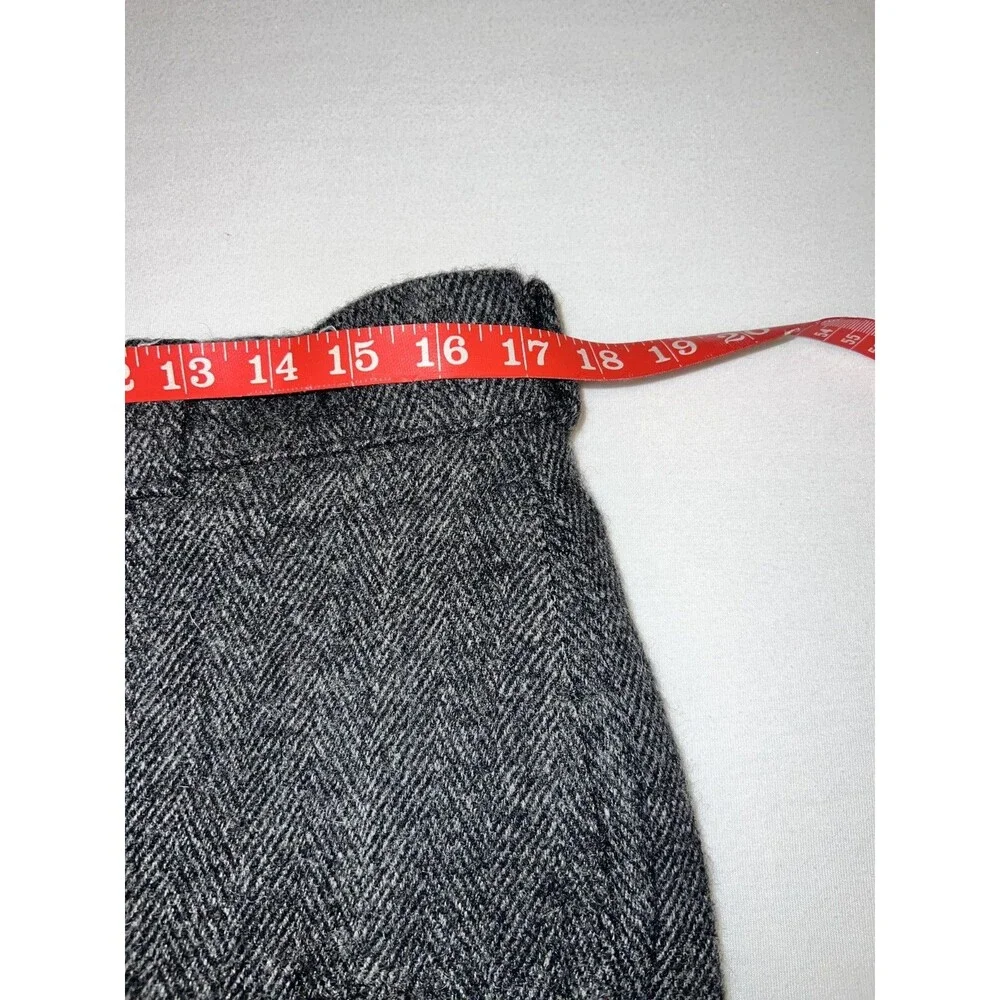Vtg LL Bean Freeport Maine Thick Heavy Men Wool Pants Hunting Tweed Plaid 34x28